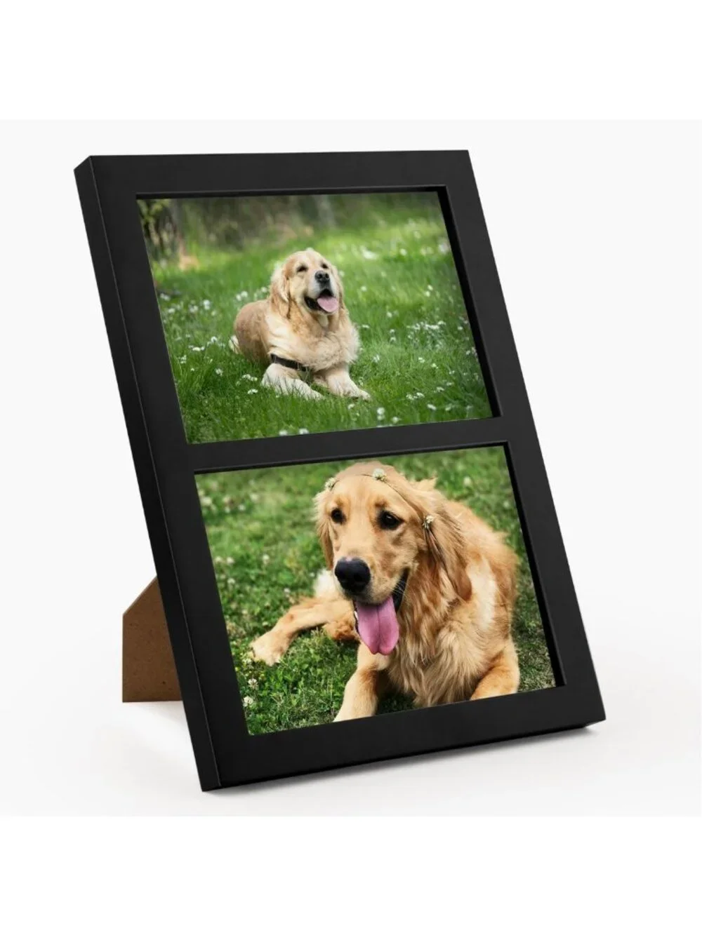 Elegant 5x7 Double Picture Frame for Two Photos - Stylish Black Home Decor